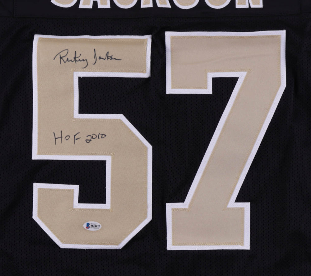 Rickey Jackson(Saints) Signed Career Highlight Stats Jersey Inscribed "HOF 2010" - Beckett - $50 OFF