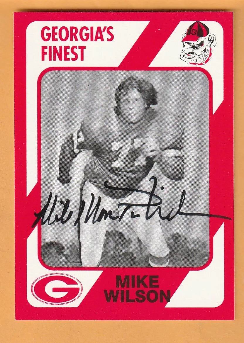 Mike Wilson Signed 1989 Georgia Bulldogs Card