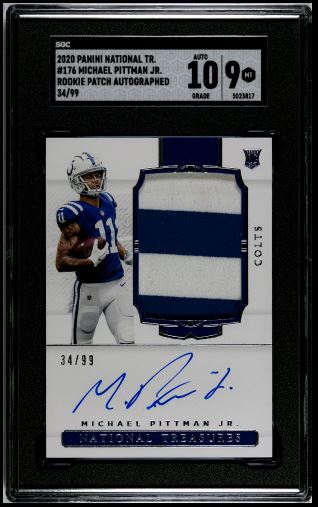 2020 Panini National Treasures * Michael Pittman Jr * #34/99 RPA #176 * SGC