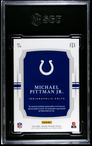 2020 Panini National Treasures * Michael Pittman Jr * #34/99 RPA #176 * SGC