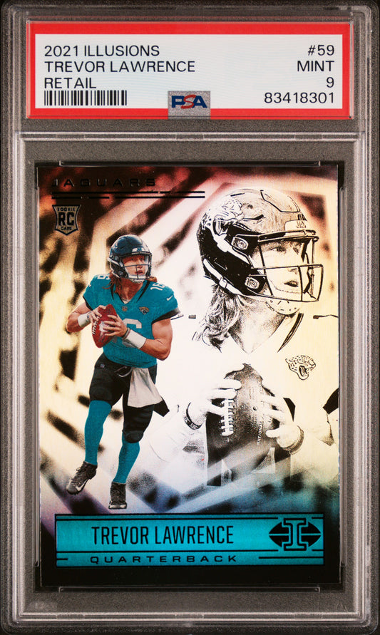 2021 Panini Illusions * Trevor Lawrence * RC #59 * PSA 9