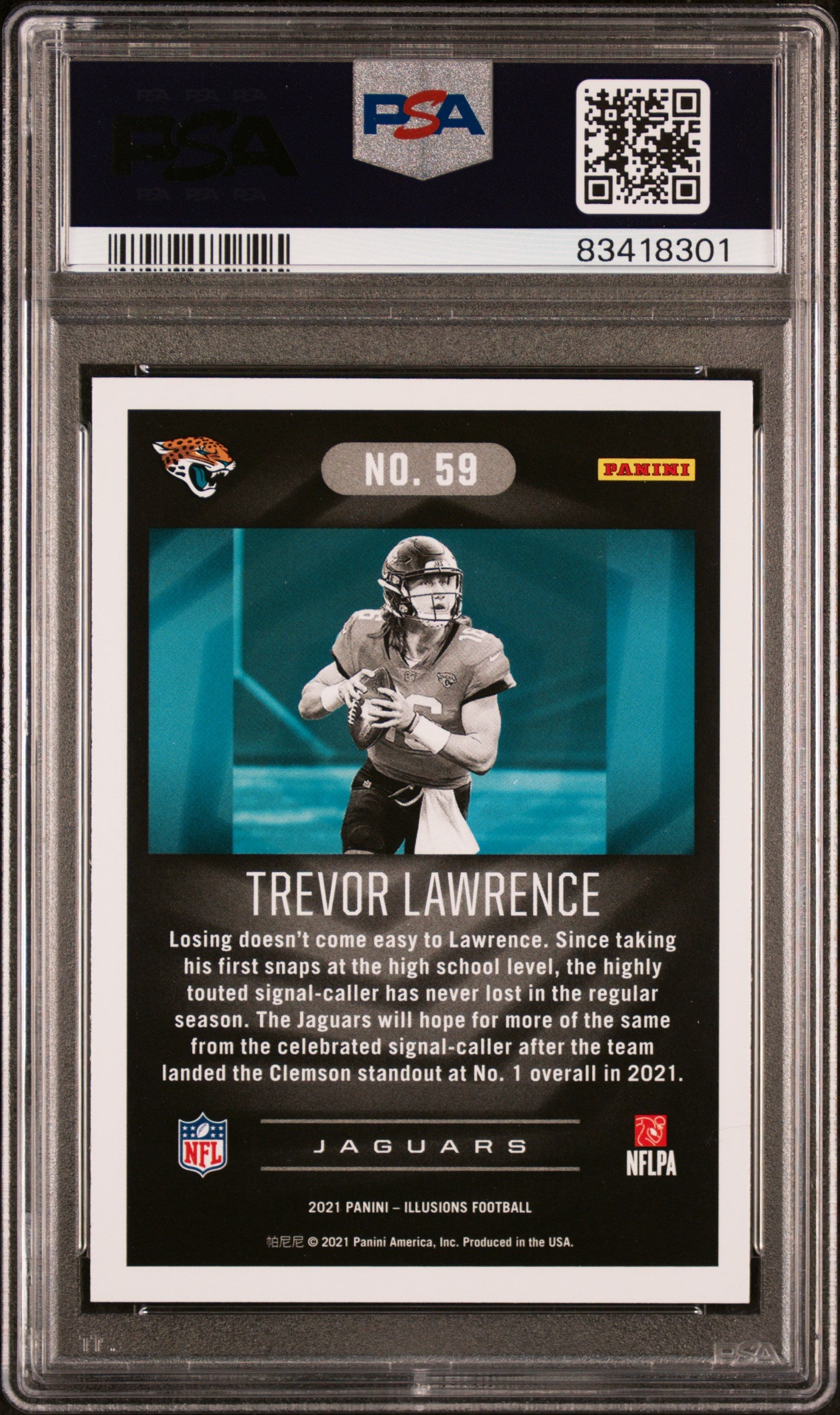 2021 Panini Illusions * Trevor Lawrence * RC #59 * PSA 9