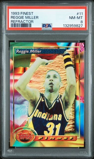 1993-94 Topps Finest * Reggie Miller * Refractor #11 * PSA