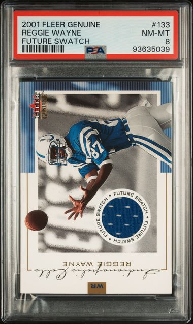 2001 Fleer Genuine * Reggie Wayne * #0299/1000 Future Swatch #133 * PSA