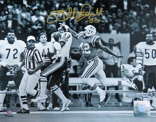 Willie Gault Signed Chicago Bears Super Bowl XX Catch B&W 8x10 Framed Photo