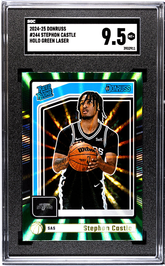 2024-25 Panini Donruss * Stephon Castle * Rated Rookie Green Holo #244 * SGC