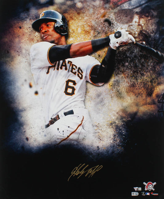 Starling Marte Signed Pirates 20x24 Framed Photo * Fanatics