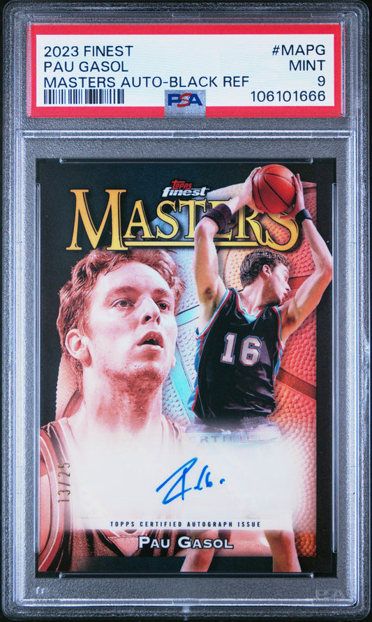 2023-24 Topps Finest * Paul Gasol * #13/25 Masters Auto Black #MA-PG * PSA 9