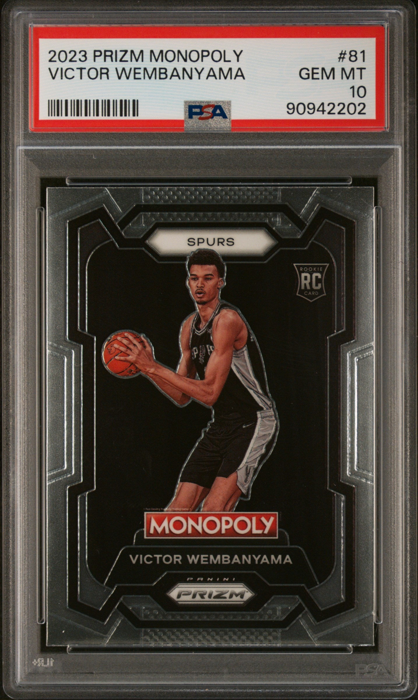 2023 Prizm Monopoly * Victor Wembanyama * RC #81 * PSA 10